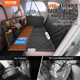 54 x 26.5 in Dog Car Seat Cover for Back Seat Waterproof 600D for SUV