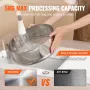 Automatic Electric Vibrating Sieve, Stainless Steel Sifter Shaker Machine with 40+100 Mesh, 25W Automatic Powder Sifter Machine 