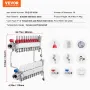 10-Branch Radiant Heat Manifold 1.27 cm PEX Tubing Floor Heating Manifold Set