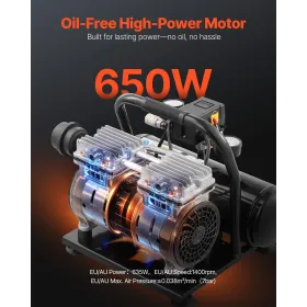 Air Compressor Compact Portable Oil Free Compressor 1 Gallon 7bar