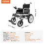 Intelligent Foldable Electric Wheelchair Motorized Power Chair 120.2 kg