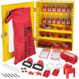 Electrical Lockout Tagout Kit, 59 PCS Safety Lockout Tagout Station With Padlocks, Hasps, Tags, Ties, Plug Lockout, Circuit