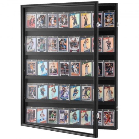 35 Graded Sports Card Display Case, 24.3x30.5x2.1 in, Baseball Card Display Frame with 98% UV Protection Clear View PC Glass,
