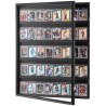 35 Graded Sports Card Display Case, 24.3x30.5x2.1 in, Baseball Card Display Frame with 98% UV Protection Clear View PC Glass,