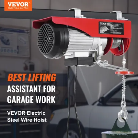 Electric Hoist Crane Winch 880 lbs med 14 ft kablet