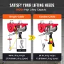 Electric Hoist, 880 lbs 230V Electric Winch with 14 ft Wired Remote Control, 40 ft Single Cable Lifting Height, Single/Double Sl