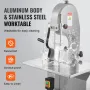 Commercial Electric Meat Bandsaw, 1800W Stainless Steel Countertop Bone Sawing Machine, Workbeach 15" x 19.1", 7.09 Inch Max Cut