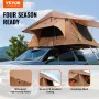 Rooftop Tent Hard Shell, Naturnest Rooftop Tent Hardshell for 2-3 Person, Folding Hard Shell Roof Top Tent with Telescopic Ladde