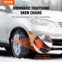 Snow Chains Mangan Alloy Steel Traction Dækkæder sølvsæt på 2