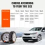 Snow Chains Mangan Alloy Steel Traction Dækkæder sølvsæt på 2