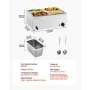 Commercial Electric Food Warmer 4-Pan Countertop Buffet 15L Bain Marie