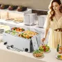 Commercial Electric Food Warmer 4-Pan Countertop Buffet 15L Bain Marie