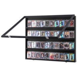36 Graded Sports Card Display Case, 30.5x24.3x2.1 in, Baseball Card Display Frame with 98% UV Protection Clear View PC Glass,