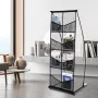Brochure Display Stand 4-Tier 8 Pocket Mesh Litteratur Display