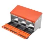 Chicken Nest Box, 3-Compartment, 15 to 30 in Stable & Corrosion-Resistant Metal Nesting Boxes with Inclined Nesting Boxes, Botto