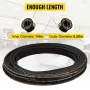 Hydraulic Hose 1/4 inch x 100 ft, Coiled Hydraulic Hose 5800 PSI, Rubber Hydraulic Hose with 2 High-Tensile Steel Wire Braid, Bu
