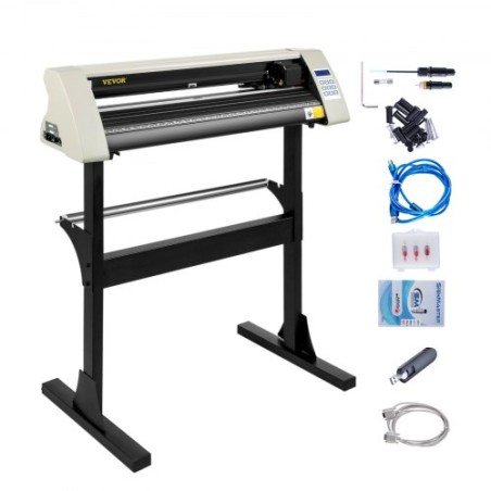 Vinylskærer 28 tommer Vinyl Cutter Machine 720mm Paper Feed Vinyl Plotter Cutter Machine med robust gulvstativ til skæring