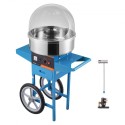 Electric Cotton Candy Machine with Cart, 1000W Commercial Candy Floss Maker with Cover, Stainless Steel Bowl, Sugar Scoop and