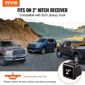 Hitch Trin for 2 "Modtager Universal Trailer Tow Bagerste kofangerbeskyttelsesstål