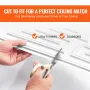 Ceiling Tiles, 12-Pack 24 x 24 in, Drop Ceiling Tiles Premium PVC Sheet, Easy Installation/ Cutting Plastic Glue-up Ceiling Tile