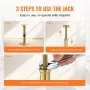 4 stk. Justerbar gulv Jack Post House Floor Nevelering lift