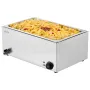Commercial Food Warmer, Full-Size Pan Electric Steam Table, 1200W Professional Countertop Stainless Steel Buffet Bain Marie with