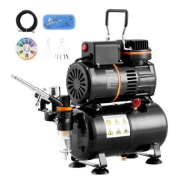 Airbrush Kit Dual Fan Air Tank Compressor System Kit med 3,5L Air Tank Tank