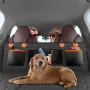 Back Seat Extender, Dog Car Seat Cover for Back Seat Bed with Mesh Window and Storage Pocket, Supports 350lbs Dog Hammock for Ca