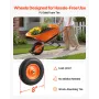 Wheelbarrow Cart, 6 Cu. Ft. Load & 330 lbs Capacity, One Wheel Garden Dump Cart Wheel Barrow with Metal Handle &  16"  Wide Trac