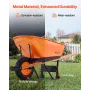 Trillebørvogn med et hjul, 6 cu ft havevogn, 330 lbs vogn