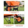 Wheelbarrow Cart, 6 Cu. Ft. Load & 330 lbs Capacity, One Wheel Garden Dump Cart Wheel Barrow with Metal Handle &  16"  Wide Trac