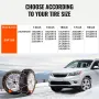 Snow Chains, Manganese Alloy Steel Emergency Traction Tire Chains, Snow Tire Chains for Cars, Pickups, SUVs, and Trucks, Silver-