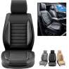 Seat Covers, Universal Car Seat Covers Front Seats, 2pcs Faux Leather Seat Cover, Semi-enclosed Design, Detachable Headrest and