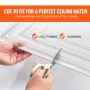 Ceiling Tiles 12-Pack 61 cm x 61 cm PVC Easy Installation White Peg Pattern