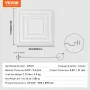 Ceiling Tiles 12-Pack 61 cm x 61 cm PVC Easy Installation White Peg Pattern