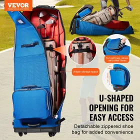 Golf Club Travel Bag Golf Bagage Case Cover With Wheels 1200D