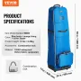 Golf Travel Bag, Outdoors Soft-Sided Golf Travel Cover, Heavy Duty 1200D Polyester Oxford Wear-Resistant Waterproof, Padded Lugg