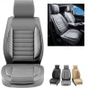 Seat Covers, Universal Car Seat Covers Front Seats, 2pcs Faux Leather Seat Cover, Semi-enclosed Design, Detachable Headrest and
