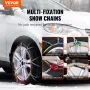Snow Chains, Manganese Alloy Steel Emergency Traction Tire Chains, 2PCS Cable Tire Chains for Cars, Pickups, SUVs, and Trucks, S