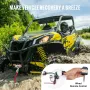 Electric Winch ATV UTV 1587.6 kg Synthetic Rope Waterproof Wired Control