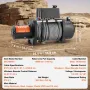 Electric Winch Truck 8,164.7 kg Steel Cable IP65 Waterproof Remote Control