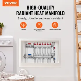 7-Branch Radiant Heat Manifold 1/2