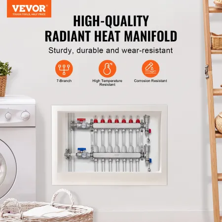 7-Branch Radiant Heat Manifold 1/2