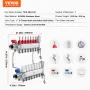 7-Branch Radiant Heat Manifold 1.27 cm PEX Tubing Floor Heating Manifold Set