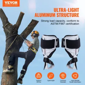 Træbestigningspikes klatring Spurs Gear Aluminium Arborist