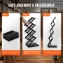 Foldable Magazine Display Rack. 4-Tier Brochure Literature Display Stand, Portable Catalog Brochure Holder Stand with Carrying B