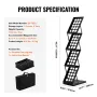 Foldable Magazine Display Rack. 4-Tier Brochure Literature Display Stand, Portable Catalog Brochure Holder Stand with Carrying B