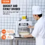 Dough Divider Rounder, 18PCS Manual Dough Equal Divider Machine, 2.11oz - 9.88oz Hand Press Dough Cutter with 304 Stainless Stee