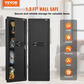 42.91 "Tall Wall Gun Safe 4-lags skjult pistol sikkert med tastatur og fingeraftryk