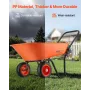 Trillebørvogn med 2 hjul Havevogn med tip 167 kg Yard Utility